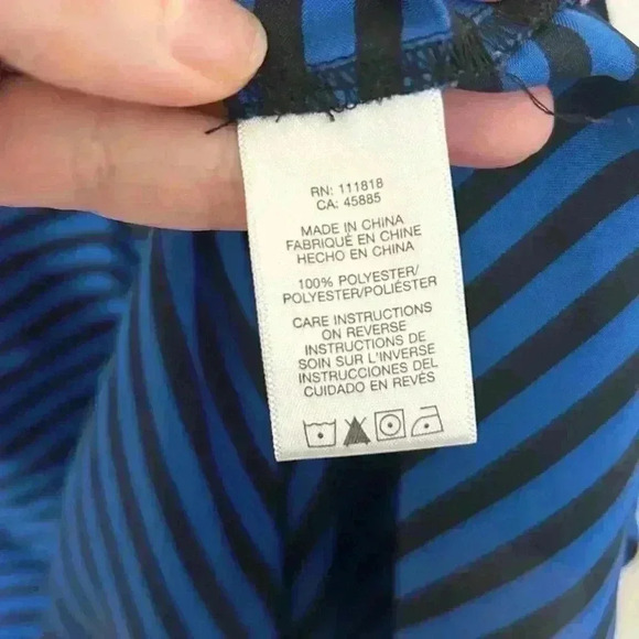 Michael KORS Blue and black sleeveless striped tank size large - Picture 5 of 5